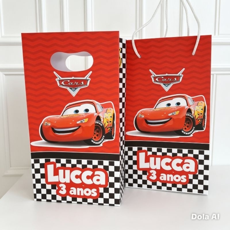 SACOLINHA PEGUE E MONTE PERSONALIZADA CARROS, MIMO PARA FESTA, LEMBRANCINHA DE ANIVERSÁRIO, PERSONALIZADO