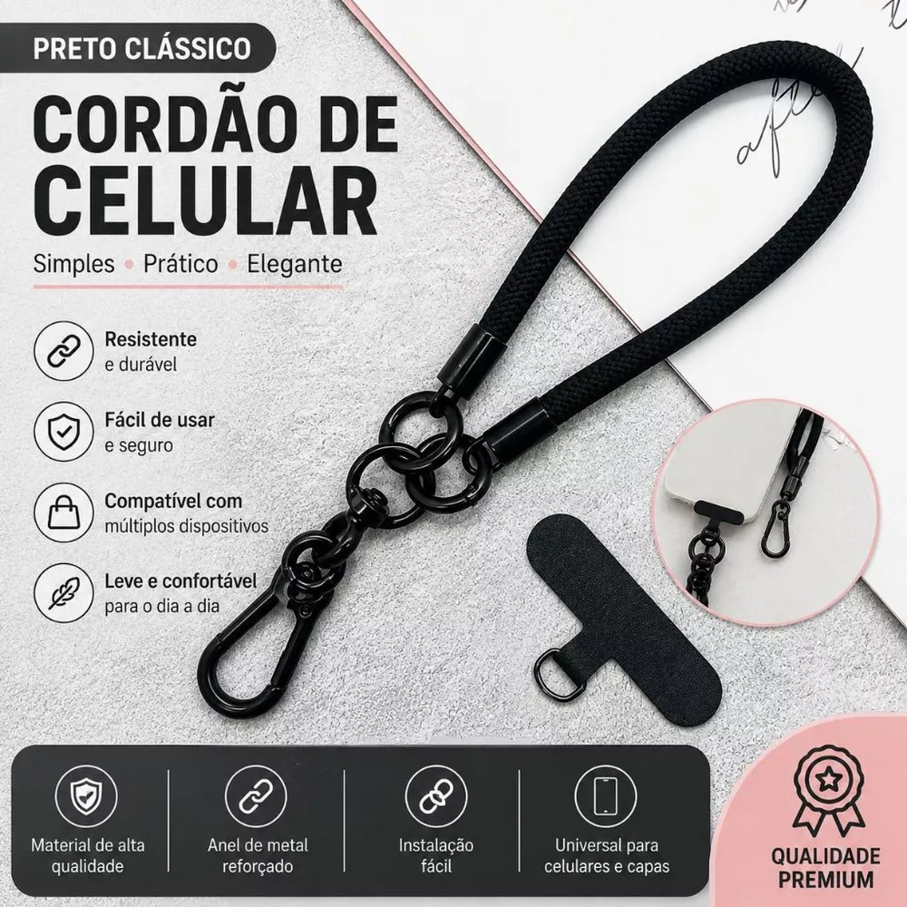 Cordão De Pulseira Para Capa Capinha Celular alça de pulso Chaveiro Lindo Anti Perda