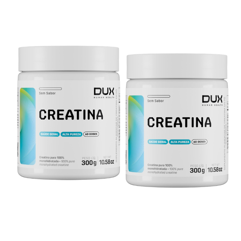 Kit 2x Creatina Monohidratada DUX Nutrition 300g cada – 100% Pura