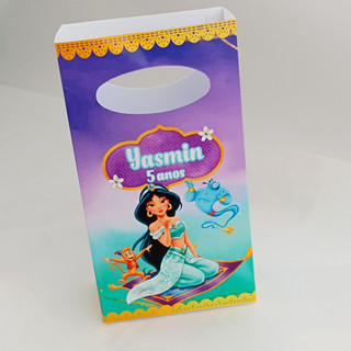 Sacolinha Personalizada Jasmine/ sacolinha surpresa/ lembrancinha jasmine/PEGUE E MONTE