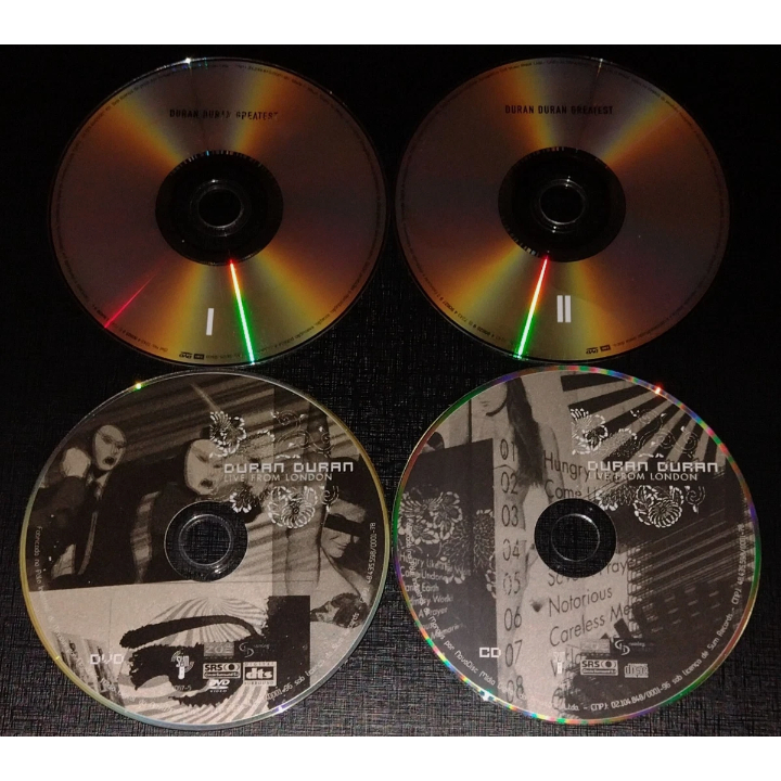 Duran Duran Lote 4 Discos SEM CAPA Greatest DVD Duplo + Live from London DVD+CD Coletânea Vídeos Anos 80 e 90 Show 2004