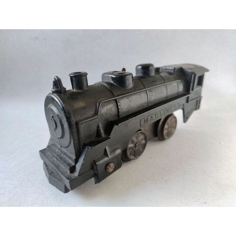 Miniatura Trem Locomotiva Marx Marlines Metal Movida a Corda Raridade (Ler descrição)Presente Amantes Colecionadores