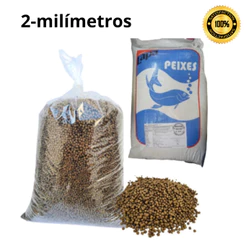 1kg/2kg/3kg/5kg Ração Fina 2mm a 4mm Engorda/Crescimento - Peixe Tilapia, Carpa - 32% Proteína