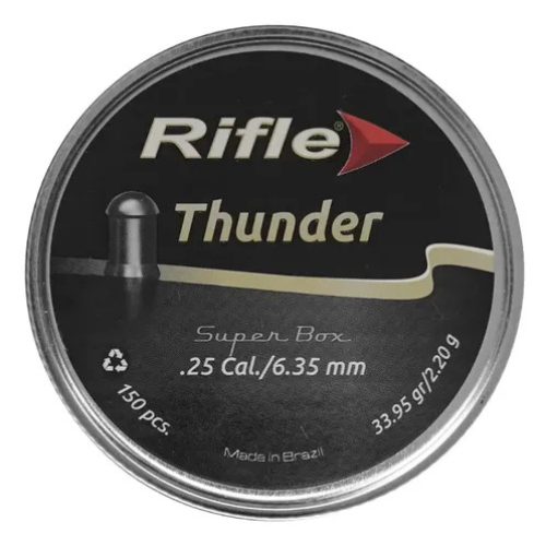 Chumbinho Rifle Thunder 6.35mm 150 UNIDADES Barato - Matrizz
