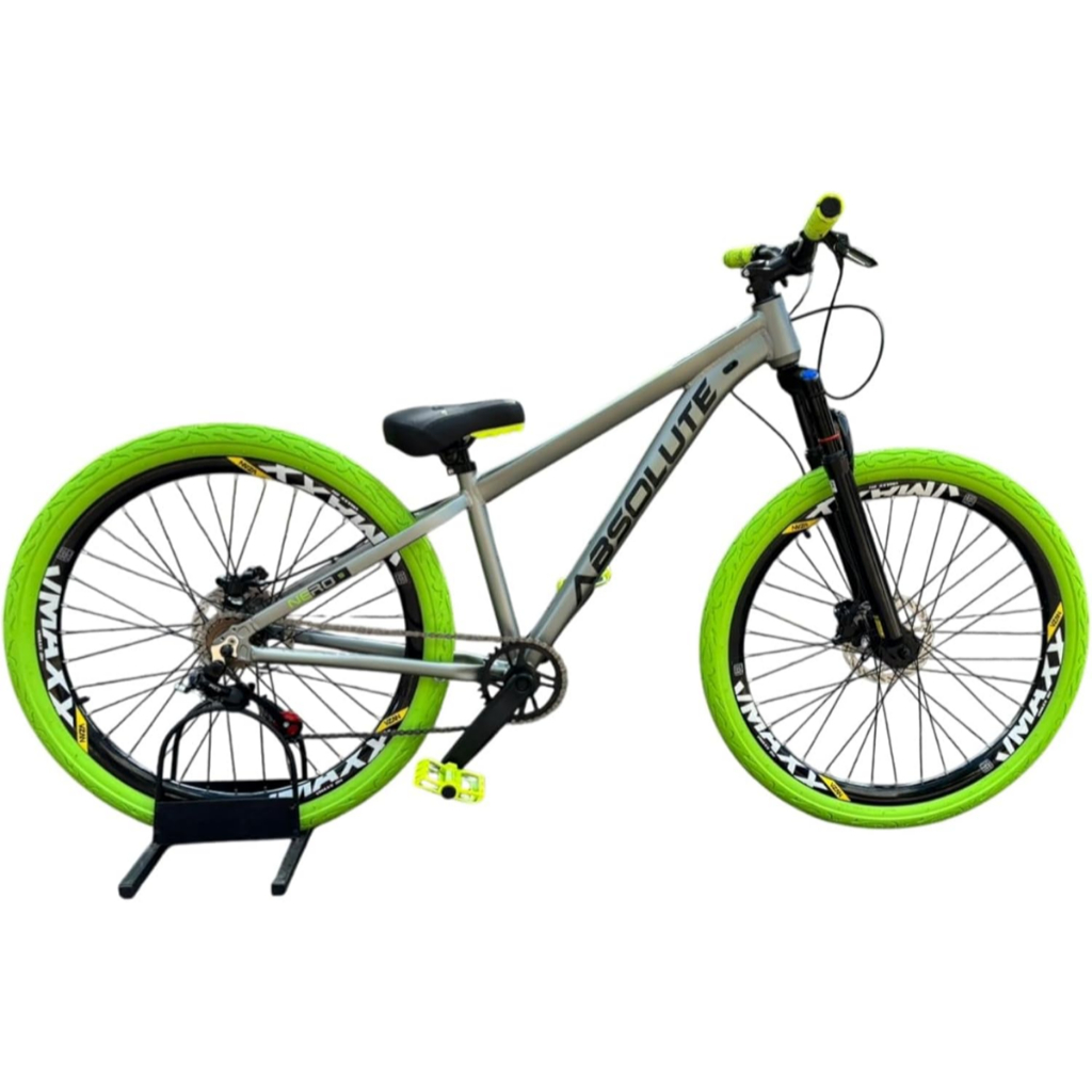 Bike Grau Absolute Nero 5 Monomarcha Freios Hidráulicos Quadro Cinza 15 Alumínio Aro 26 Vmaxx Pneu Balão Flame