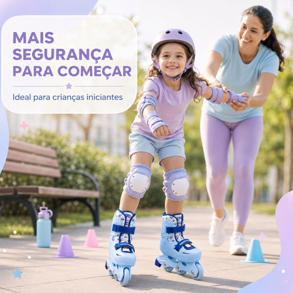 Patins inline Roller Infantil com Freio Lindo 30-33 · foto 2