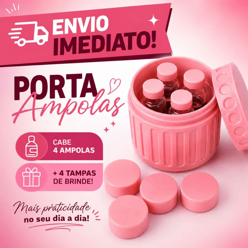 Porta Ampolas 3ml com 4 Compartimentos