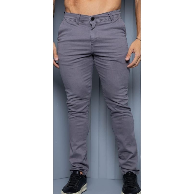 Calça sarja mascolina alfaiataria esporte fino bolso faca bolso embotido