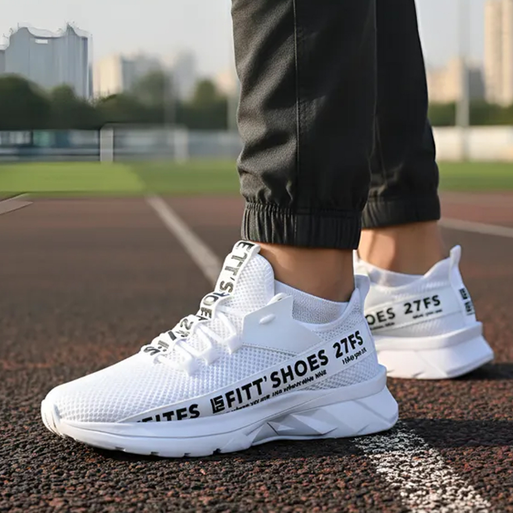 Tênis Branco Esportivo Para Caminhada Fitt Shoes