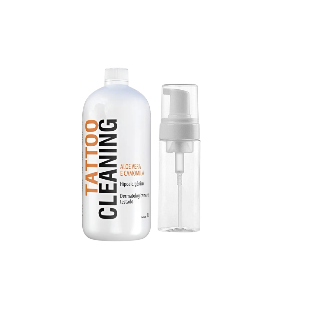 Kit Clean Reilly 1l + Frasco Espumador 210ml Tattoo Tatuagem