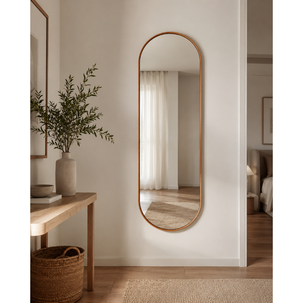 Espelho Orgânico Cápsula Corpo Inteiro 160x70cm Grande Decoração Parede Sala Quarto · foto 2