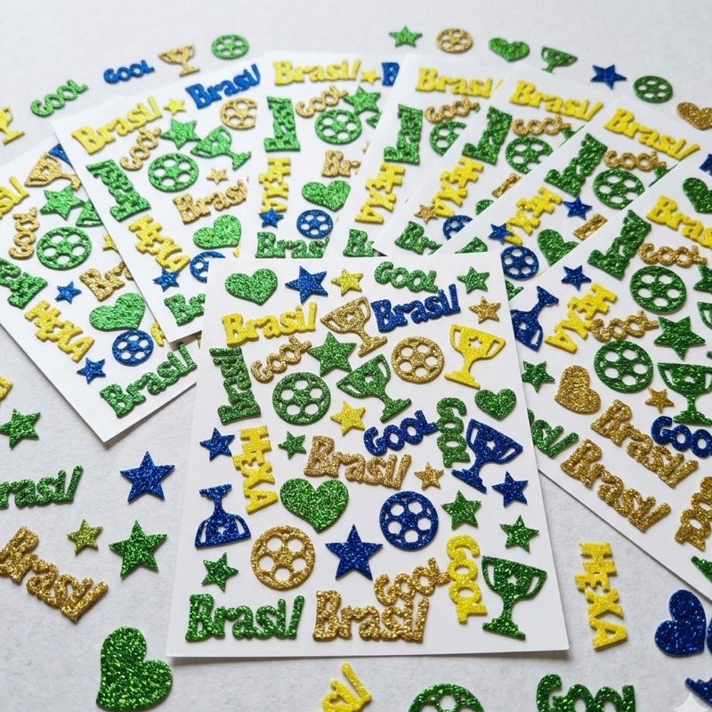 100 ou 200 Adesivos Pet Copa stickers Pet Brasil