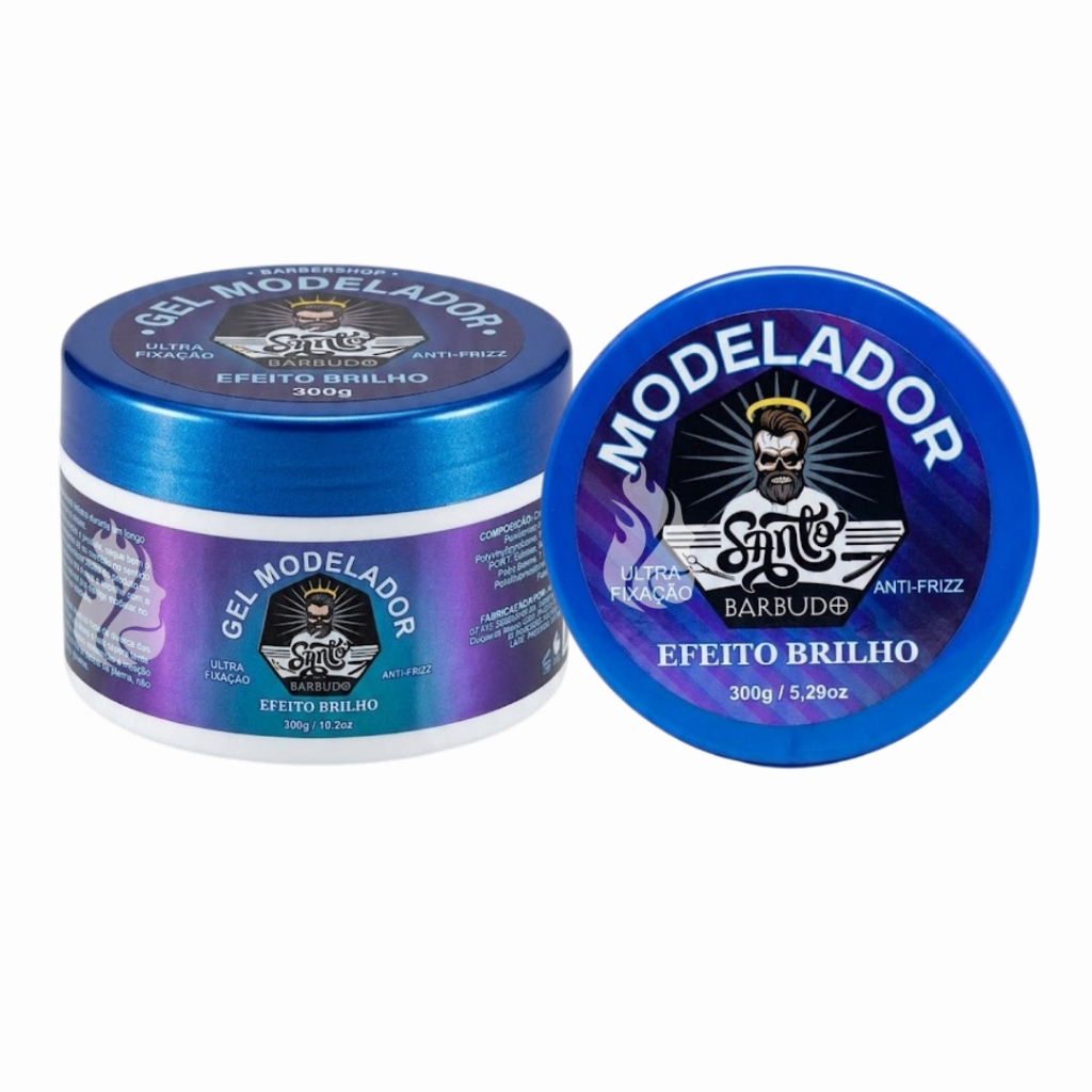 Pomada Modeladora Santo Barbudo 300g e 150g Finalizador - Cabelo e Barba