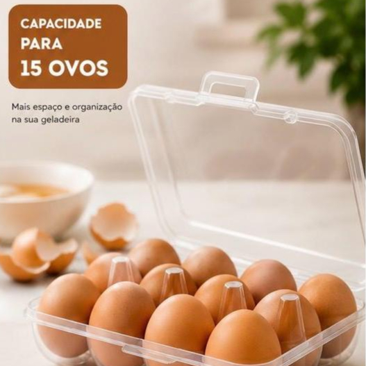Porta Ovos Caixa De Armazenamento Com Tampa