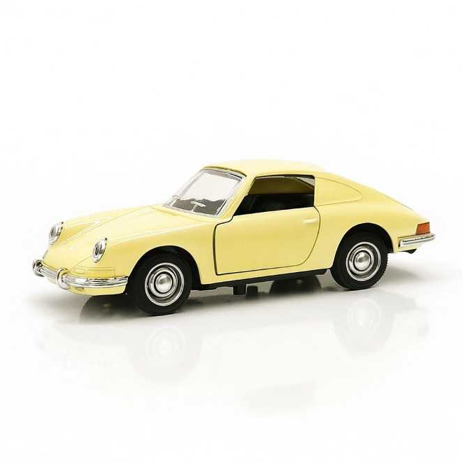 Porsche Retrô Miniatura 1:36 Carro de Metal Colecionável Classico Abre Portas Com Fricçao Realista