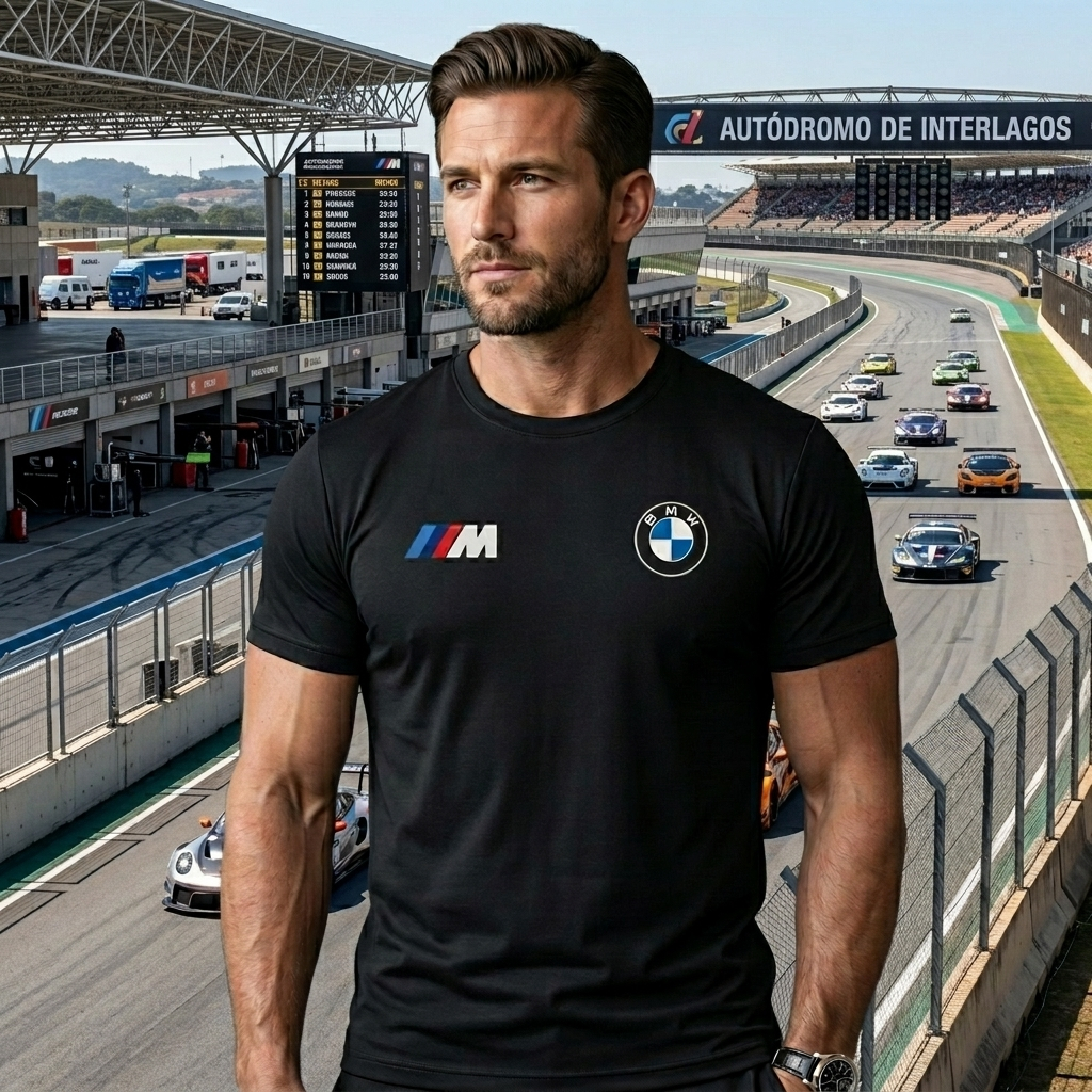 Camisa Camiseta Masculina Malha Fria BMW Basica Escuderia Automobilismo Esportiva Premium