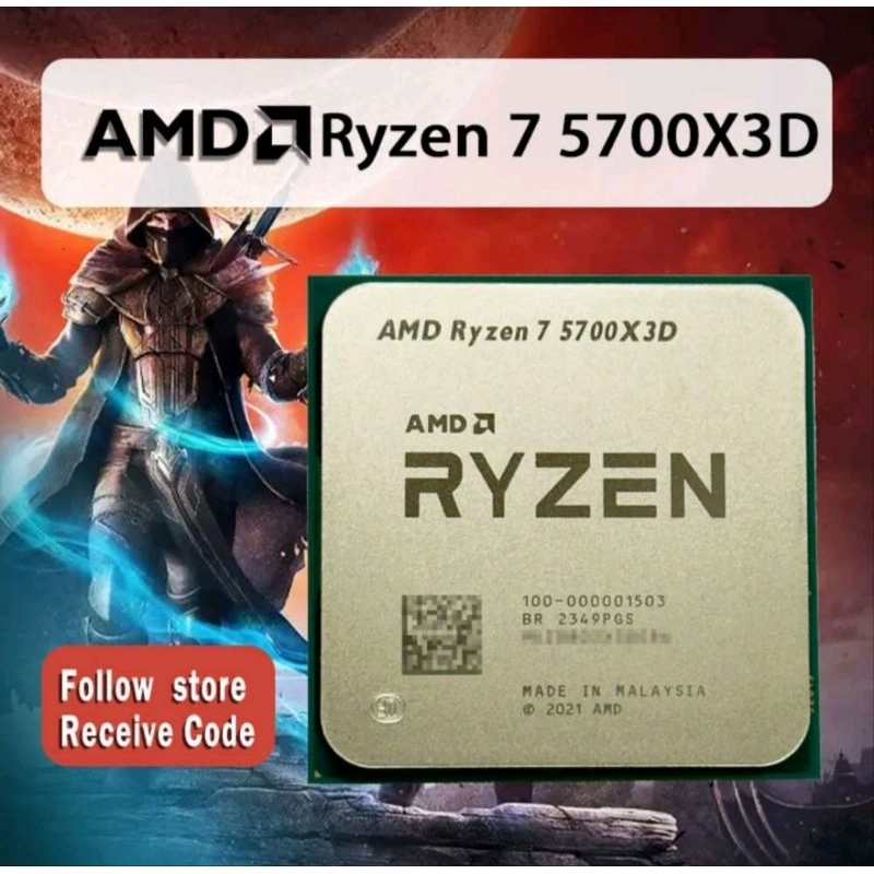 Processador Amd Ryzen 7 5700x3d 8 Núcleos 16 Threads Gamer Am4 Cache 3d Ultra Performance - Garantia de 90 Dias
