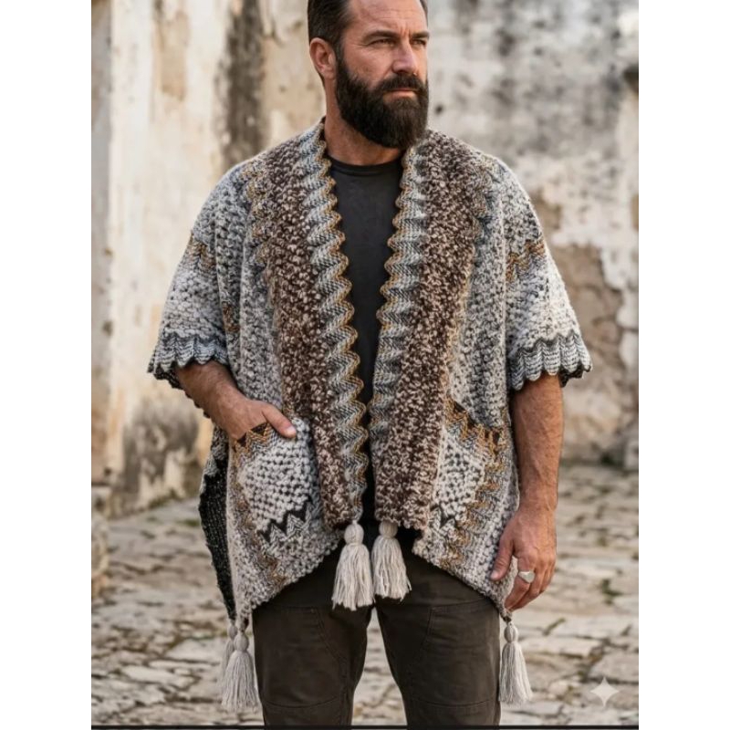 Poncho Blusão Capa Casaco Peruano unissex boho hippie