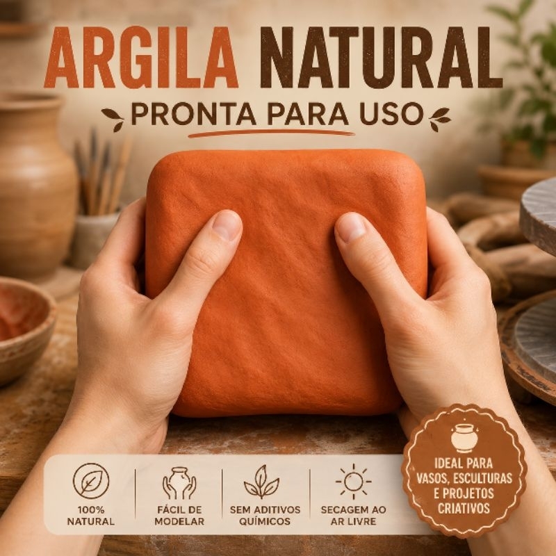 Argila Natural Para Modelagem Artesanato