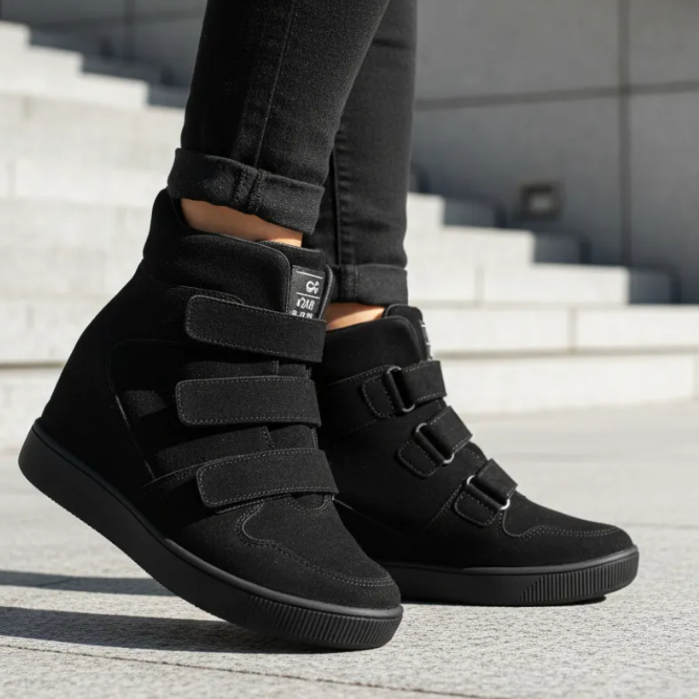 Tênis Feminino Quiz Sneaker Salto Interno Alto 7 cm Plataforma Super Estiloso Leve