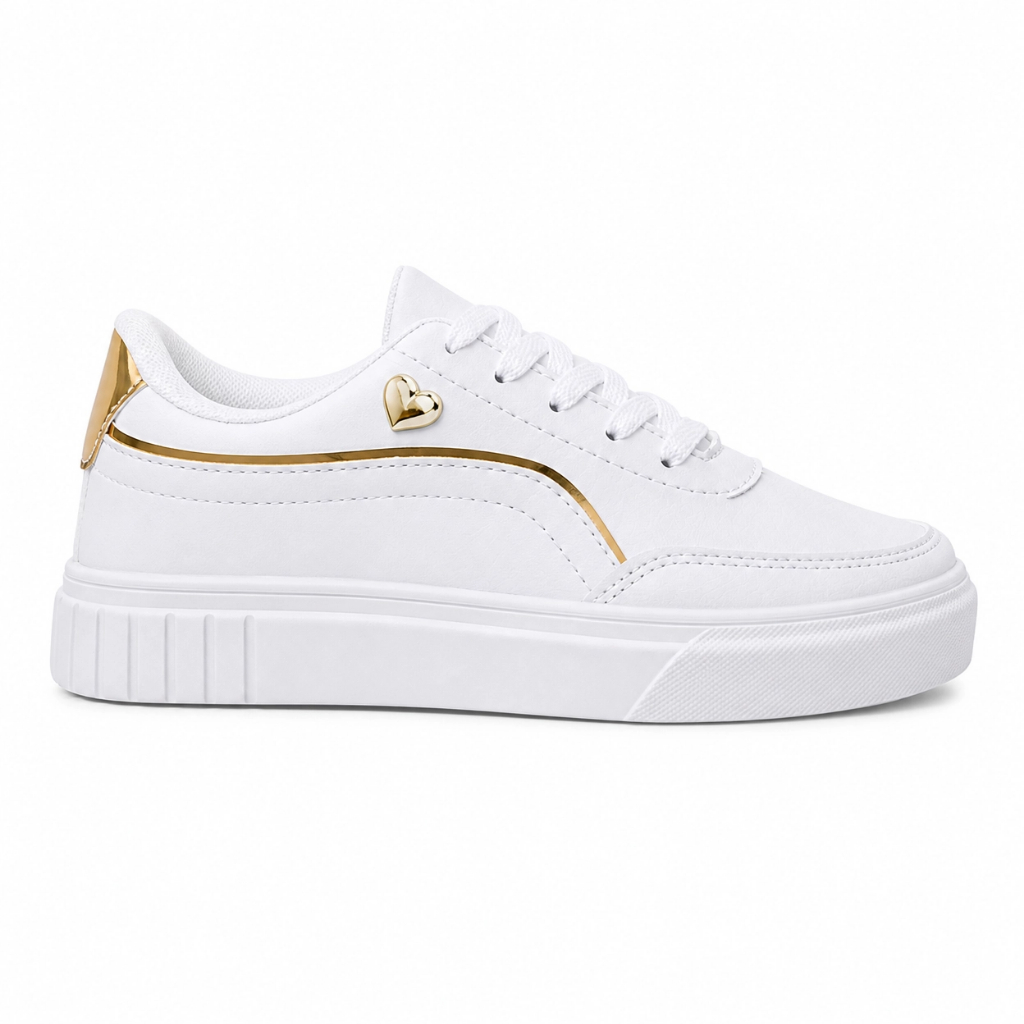 Tênis Feminino Casual Branco Tênis Esportivo Macio Leve Confortável Lançamento Oferta+Garantia