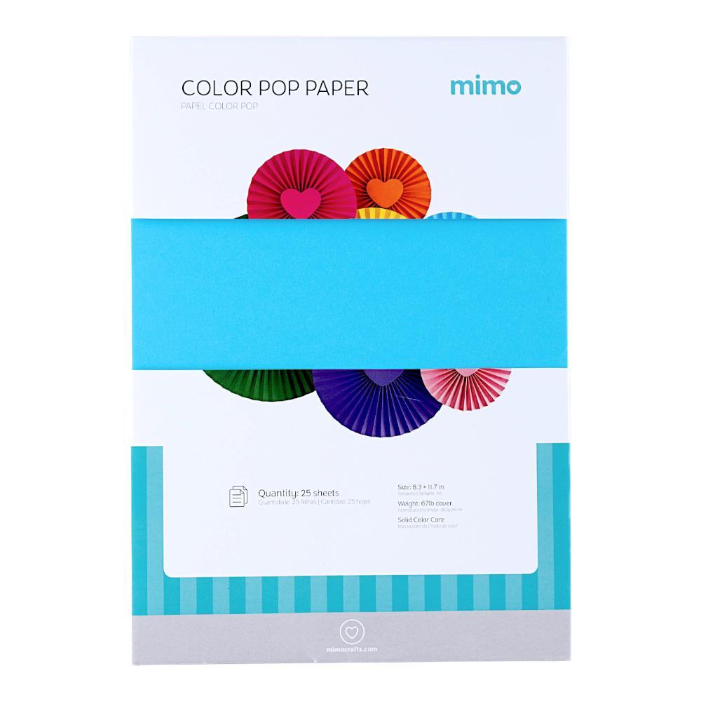 Papel Color Pop Azul Céu Mimo - A4 - 180 gr - 25 unds