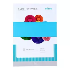 Papel Color Pop Azul Céu Mimo - A4 - 180 gr - 25 unds