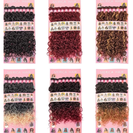 Cabelo Orgânico Cacheado Merica Hair Super Star 55cm com 8 Telas para Mega Hair