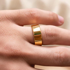 Aliança Para Casamento e Noivado em Moeda Antiga Pura 8mm Reta Durabilidade Eterna