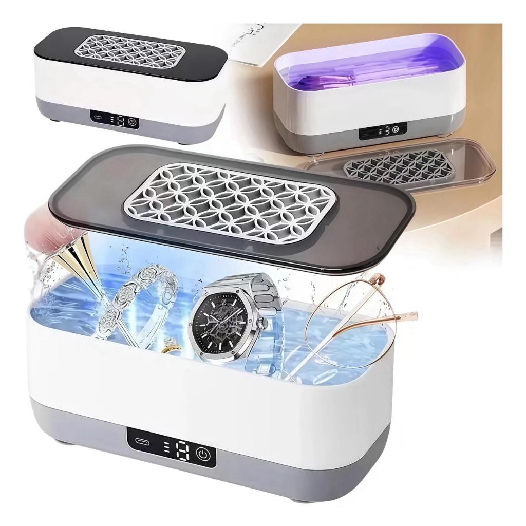 Máquina de limpeza e desinfecção ultrassônica para limpeza de joias, óculos, relógios, pincéis de maquiagem, anéis peque