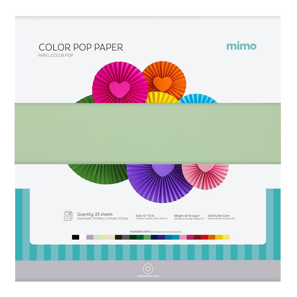 Papel Color Pop Verde Candy Mimo - 30,5 x 30,5 cm - 180 gr - 25 unds