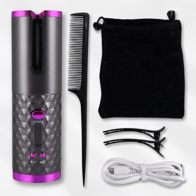 Modelador de Cachos Automático Profissional Ceramic LCD Bivolt Ondas Perfeitas 907 Premium 140°C até 230°C