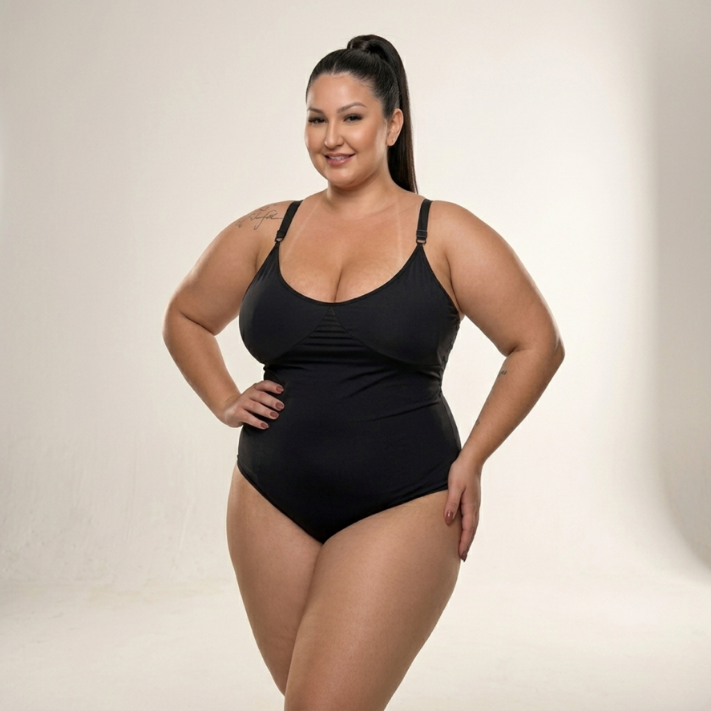 Body Plus SIze Feminino Suplex Modelador Cinta Bore Modelador Plus Saise
