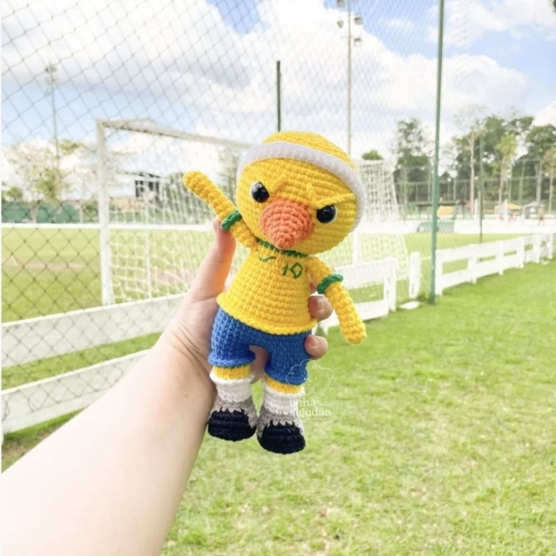 Canarinho Copa 2026 Amigurumi Croche Personalizado
