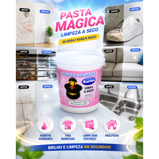 Pasta Mágica Limpeza Multiuso 400g Limpa Seco Remove Gordura Incrustada e Manchas Pasta Limpadora Pasta Multiuso