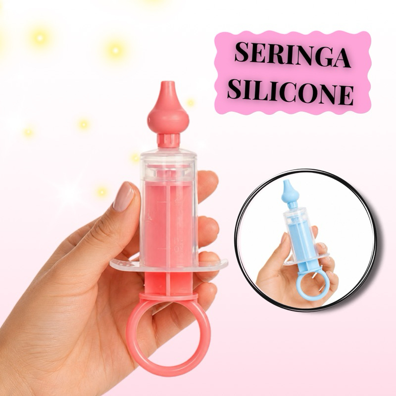 Aspirador Seringa SIlicone Nasal Para Bebê e Pet Higiene Remedio Multiuso Reutlizavel Infantil