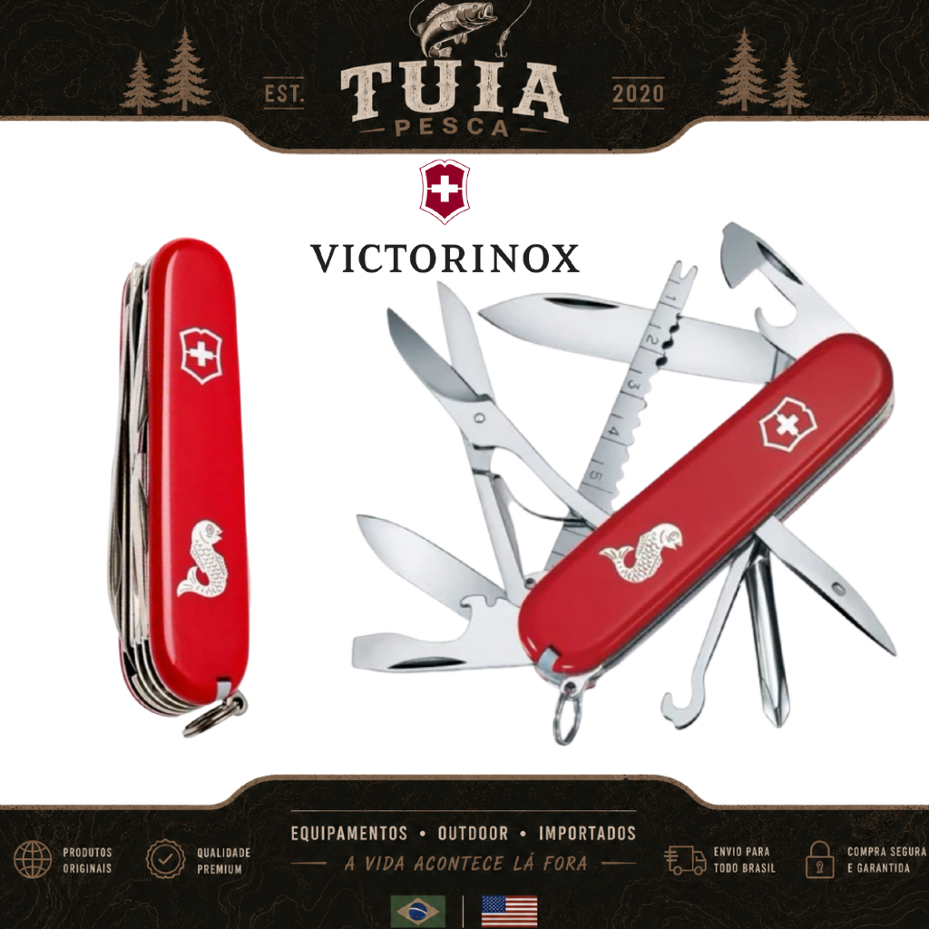Canivete FISHERMAN Victorinox 18 funções Pesca ORIGINAL (ref.:14733)