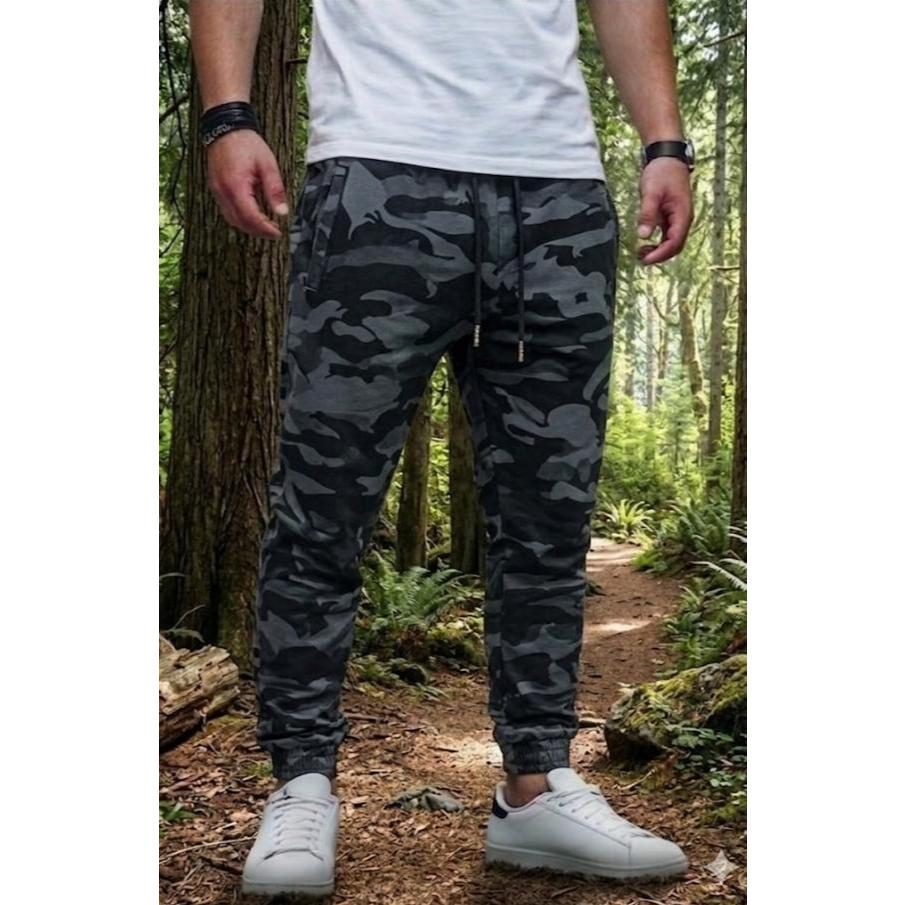 Calça Jogger Camuflada Básica Casual Streetwear Calça do Exercito