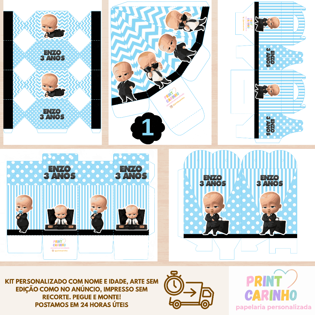 KIT LEMBRANCINHAS TEMA PODEROSO CHEFINHO - lembrancinhas/caixinhas personalizadas para festas