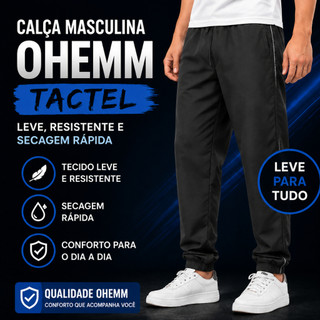 Calça Masculina Esportiva Casual 100% Poliéster (Tactel) Uniforme