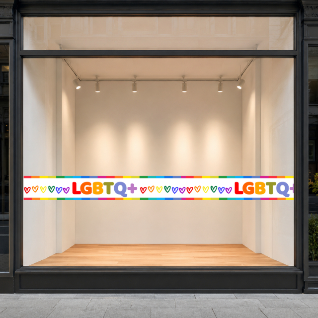 Faixa Adesiva Decoração Vitrine Mês Do Orgulho LGBT 15x100cm