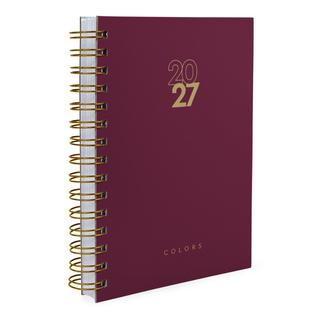 Agenda 2027 Capa Dura Solid Colors Marsala