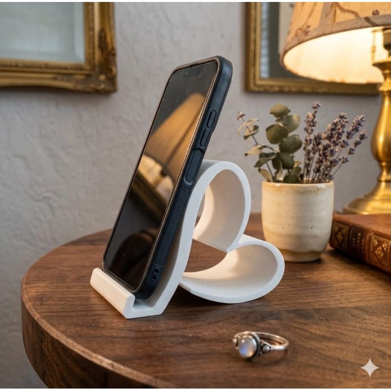 Suporte De Celular e Mesa Formato Coração Minimalista Decorativo