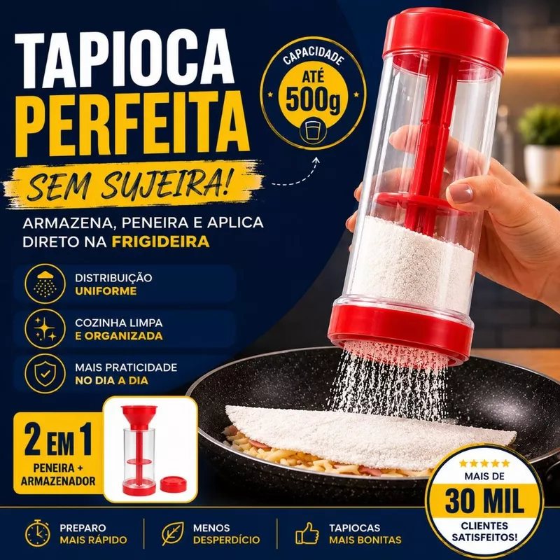 "Tapioqueira 2 em 1: Praticidade a R$ 24,90! 🌟"
