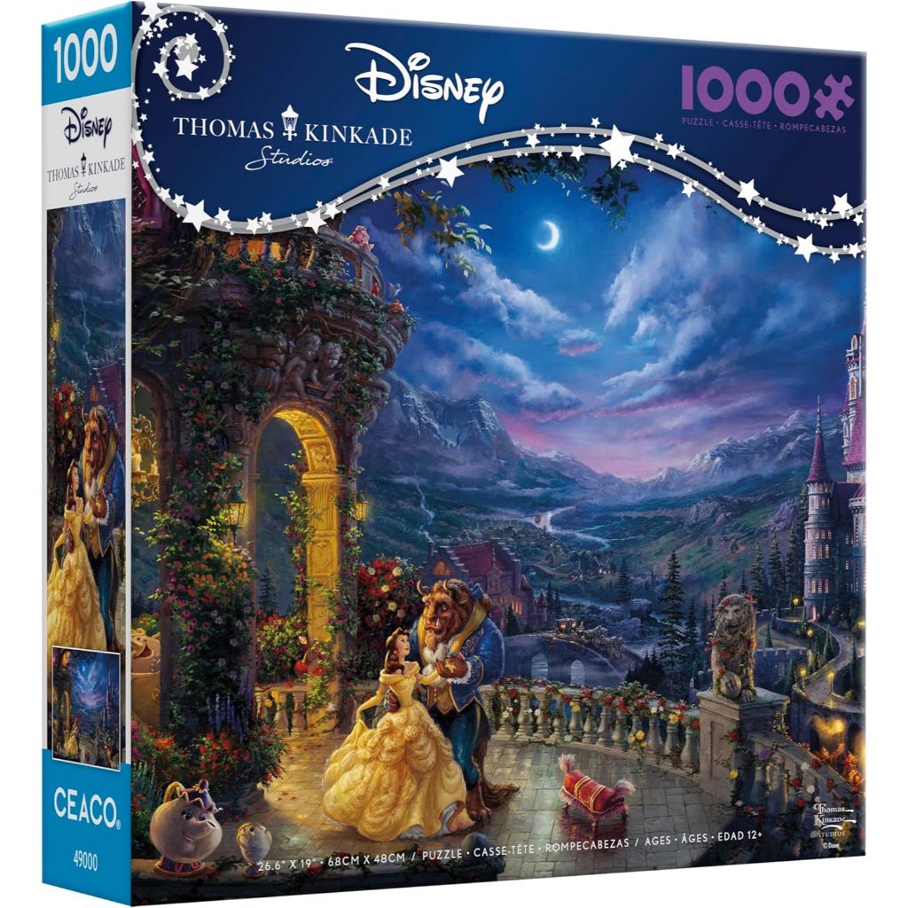 Quebra-cabeça 1000pecas Puzzle Importado Disney A Bela e a Fera | Thomas Kinkade Studios - Ceaco