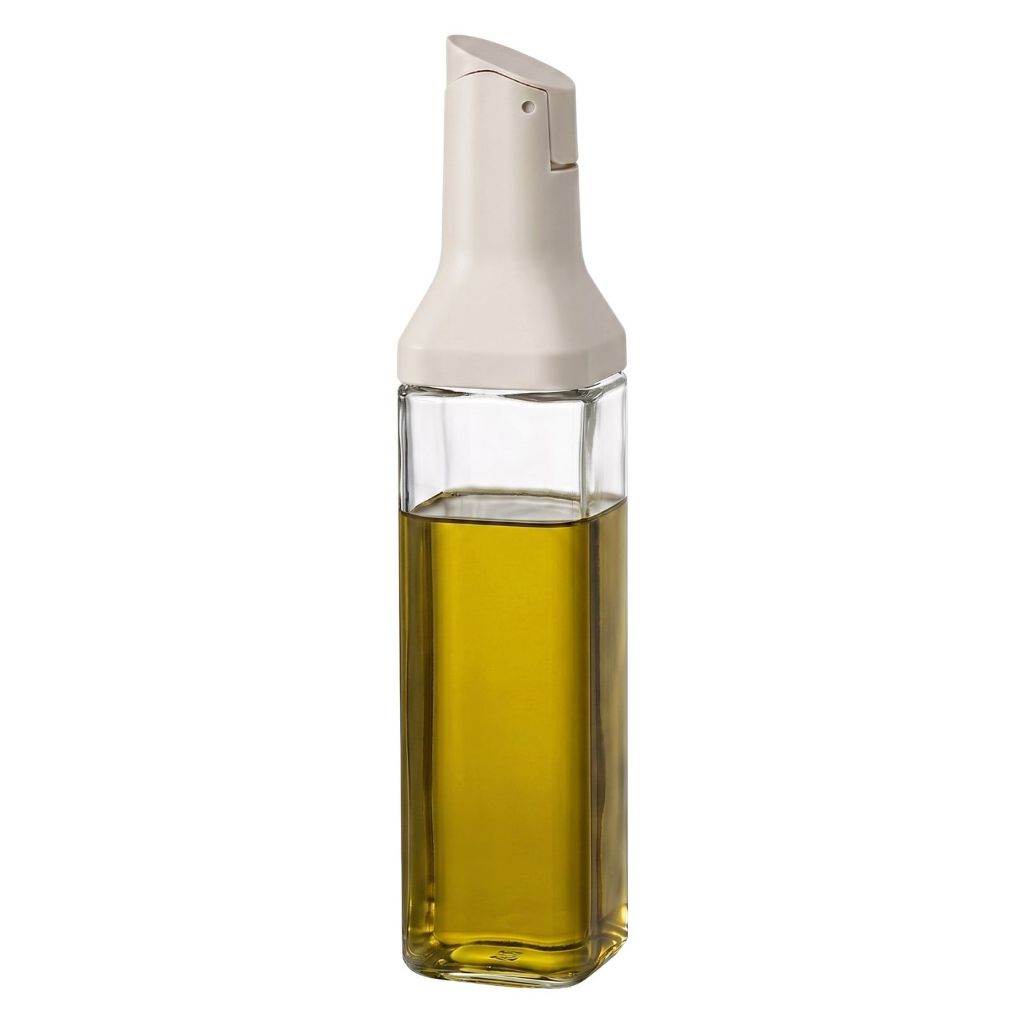 Galheteiro 500ml Tampa Automática Vidro Quadrado Porta Azeite Vinagre Shoyu