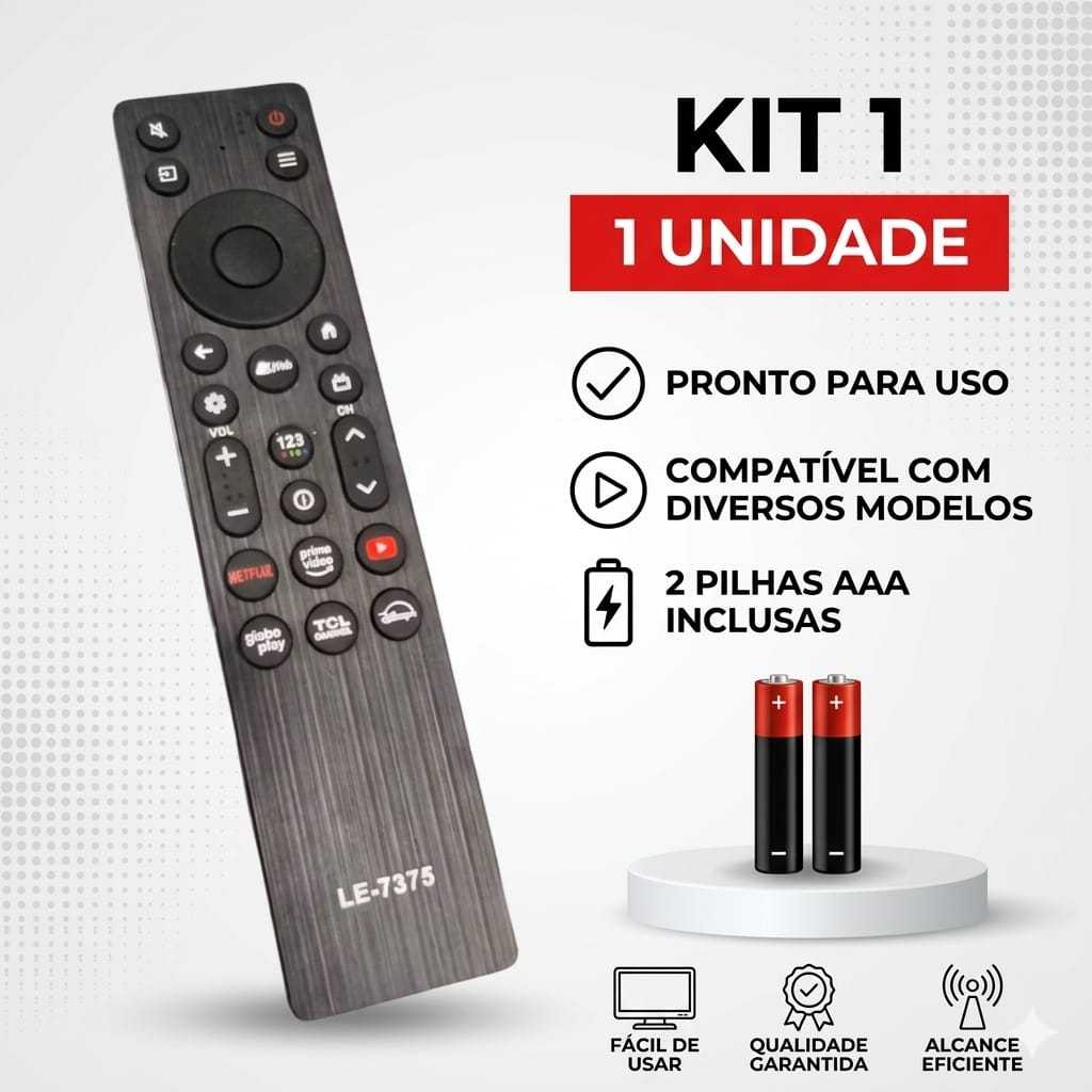 Controle Remoto Compatível Smart TV TCL 4K UHD MiniLED C6KS 50"
