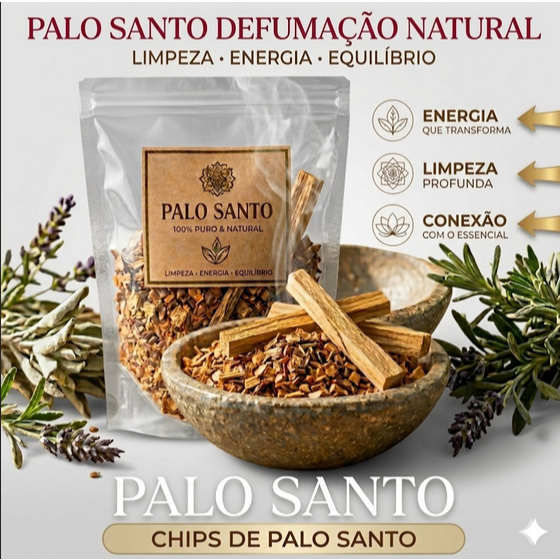 INCENSO  PALO SANTO PERUANO TRITURADO PARA DEFUMAÇÃO  PALO  LEGÍTIMO  COM INSTRUÇÃO DE USO 80G /160G