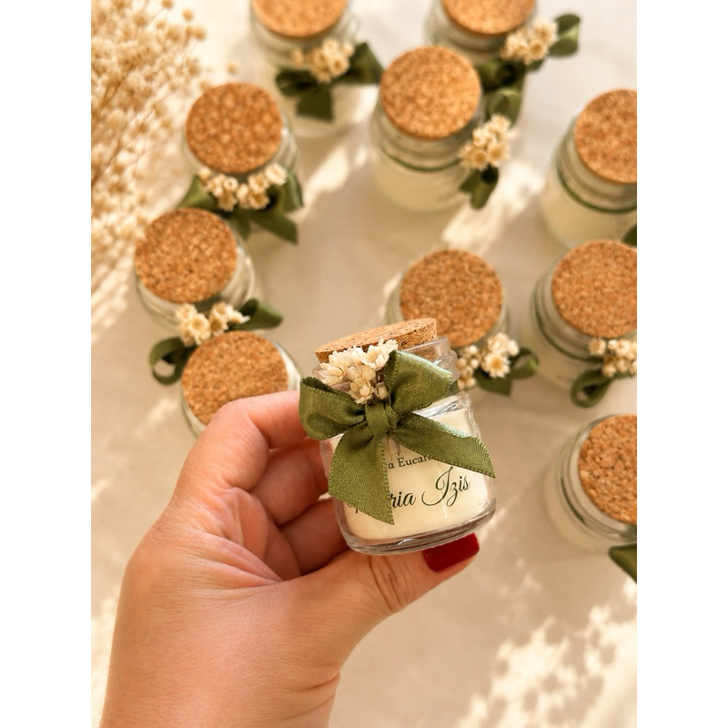 Kit com 15 Velinhas Aromáticas Personalizadas | Lembrancinha Maternidade, Batizado e Eventos