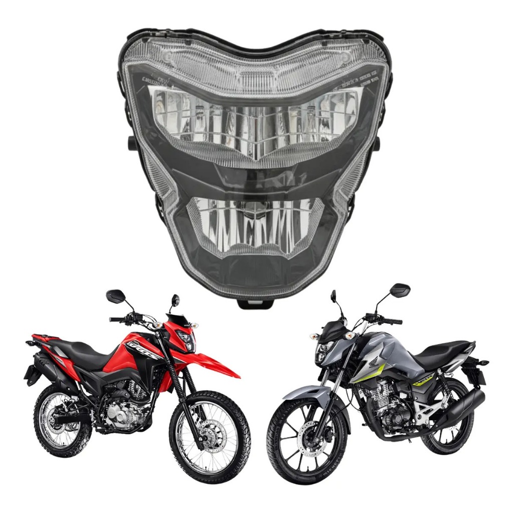 Farol Frente Bloco Óptico Cg 160 Titan Fan Start 2025 Adaptado Para Cg 2014 A 2024